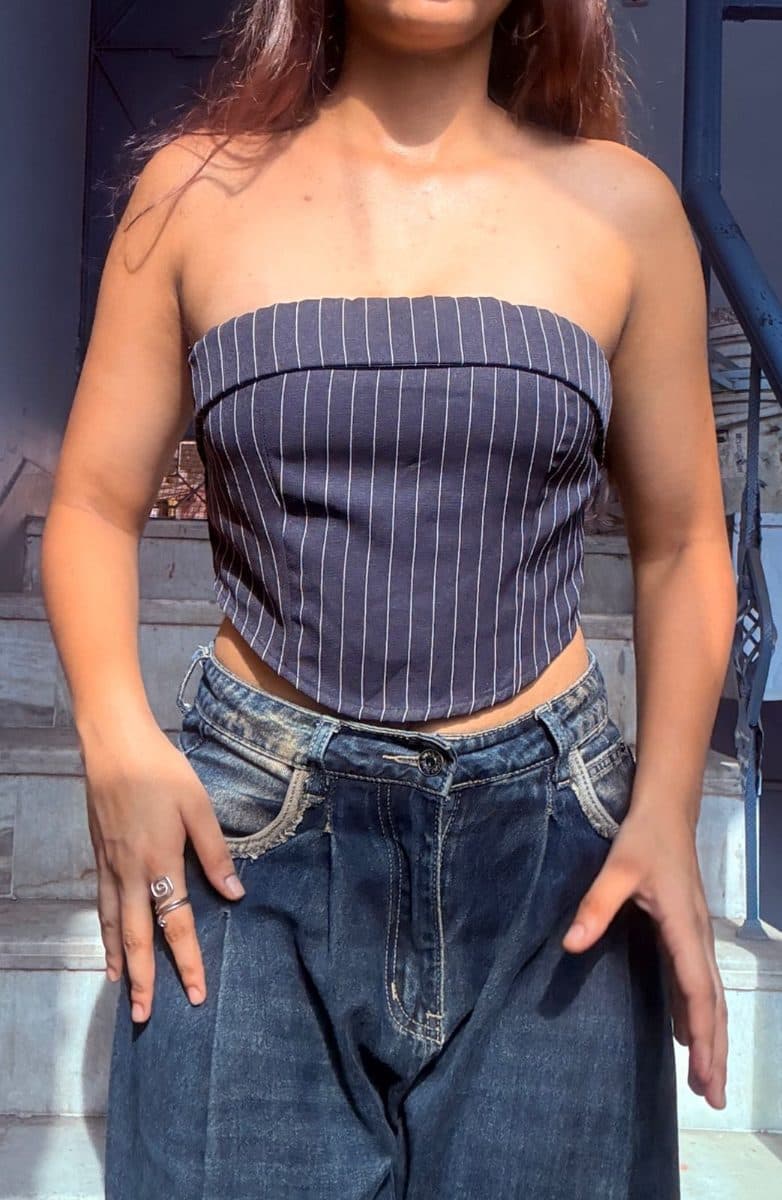 Pinstripe Bandeau — view 1